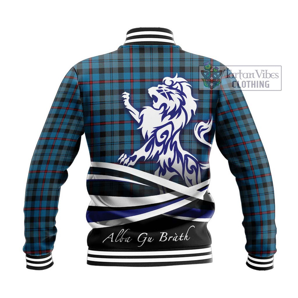 MacCorquodale (McCorquodale) Tartan Baseball Jacket with Alba Gu Brath Regal Lion Emblem - Tartanvibesclothing Shop