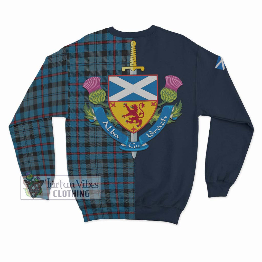 Tartan Vibes Clothing MacCorquodale Tartan Sweatshirt with Scottish Lion Royal Arm Half Style