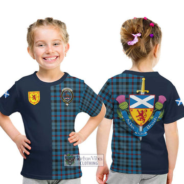 MacCorquodale (McCorquodale) Tartan Kid T-Shirt Alba with Scottish Lion Royal Arm Half Style