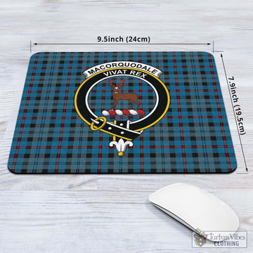 MacCorquodale (McCorquodale) Tartan Mouse Pad with Family Crest