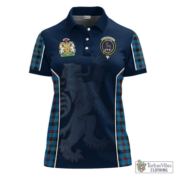 MacCorquodale (McCorquodale) Tartan Women's Polo Shirt with Family Crest and Lion Rampant Vibes Sport Style