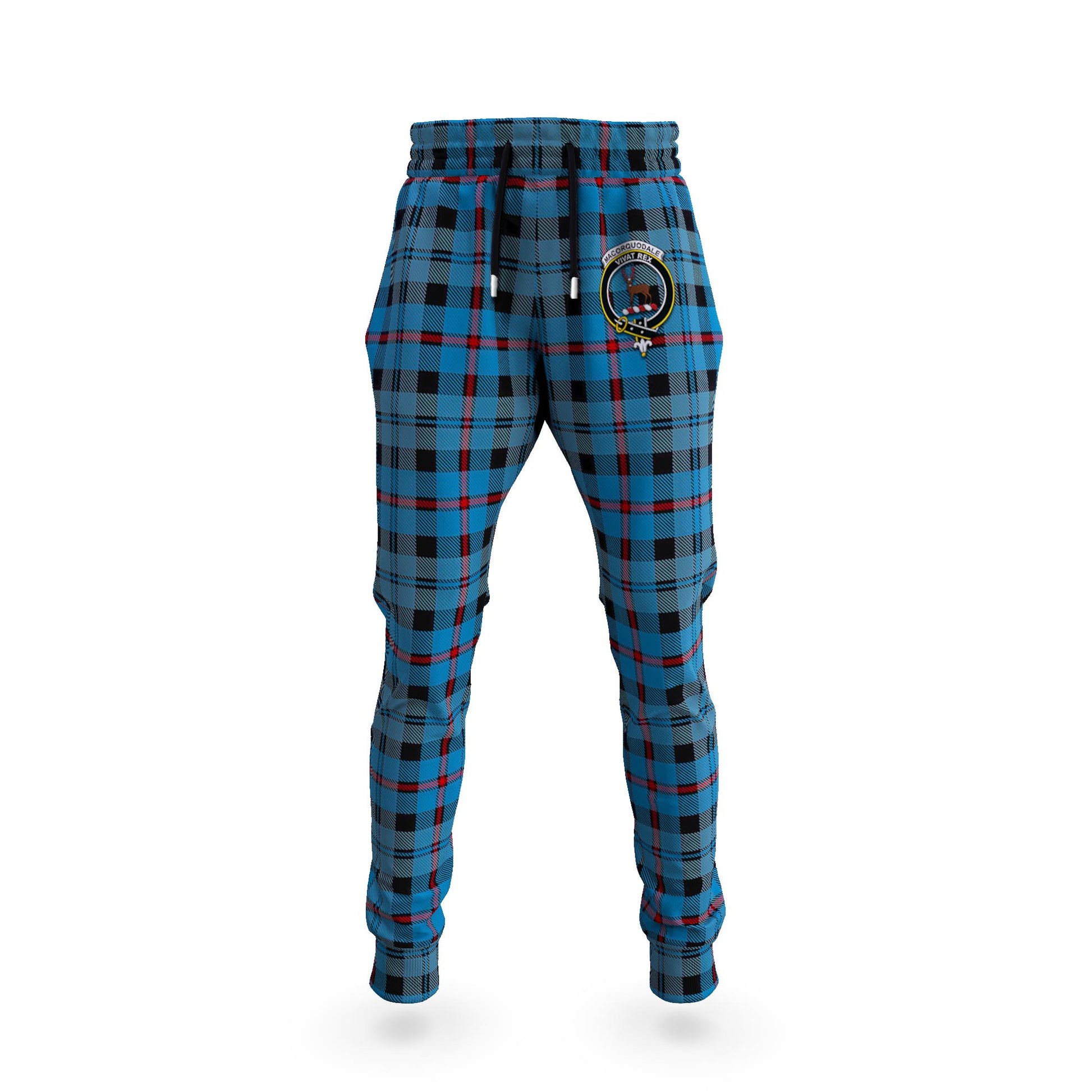 MacCorquodale (McCorquodale) Tartan Joggers Pants with Family Crest 5XL - Tartan Vibes Clothing