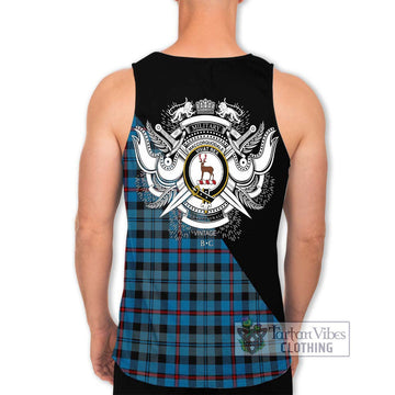 MacCorquodale (McCorquodale) Tartan Men's Tank Top with Family Crest and Military Logo Style