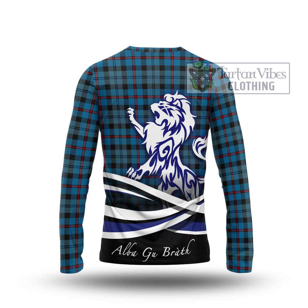 MacCorquodale (McCorquodale) Tartan Long Sleeve T-Shirt with Alba Gu Brath Regal Lion Emblem - Tartanvibesclothing Shop