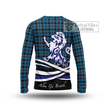 MacCorquodale (McCorquodale) Tartan Long Sleeve T-Shirt with Alba Gu Brath Regal Lion Emblem