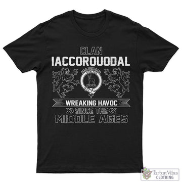 MacCorquodale (McCorquodale) Family Crest 2D Cotton Men's T-Shirt Wreaking Havoc Style