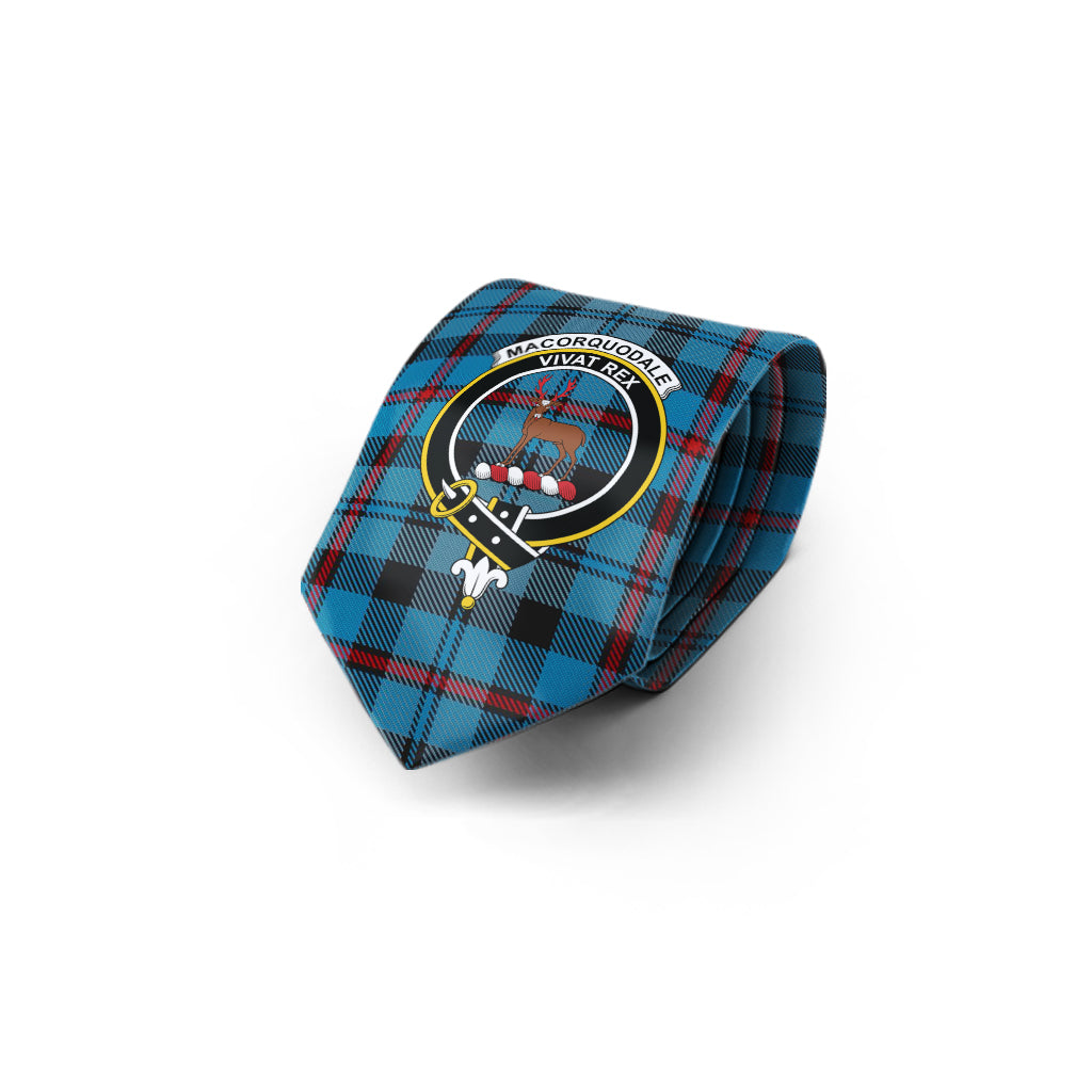 MacCorquodale (McCorquodale) Tartan Classic Necktie with Family Crest - Tartan Vibes Clothing