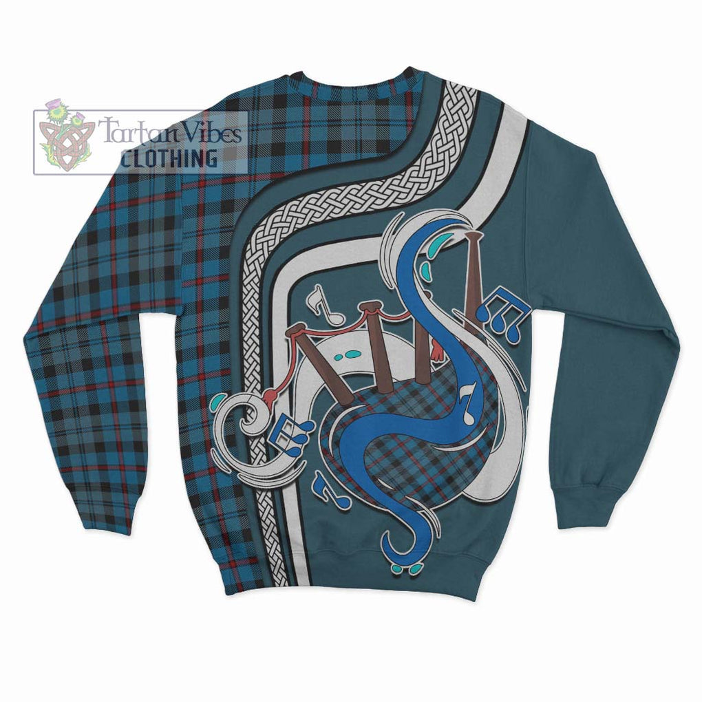 Tartan Vibes Clothing MacCorquodale Tartan Sweatshirt with Epic Bagpipe Style