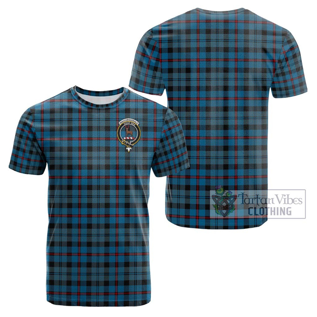 MacCorquodale (McCorquodale) Tartan Cotton T-Shirt with Family Crest Kid's Shirt - Tartanvibesclothing Shop