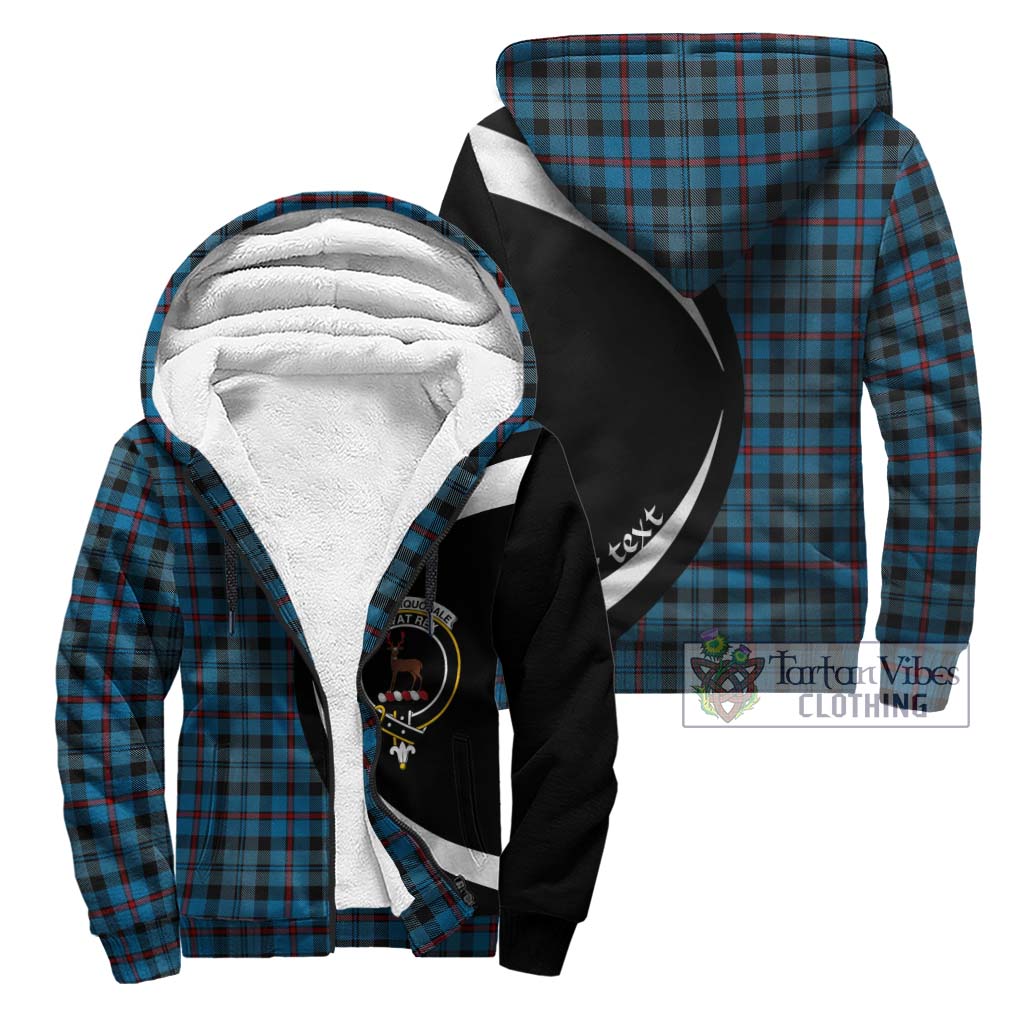 MacCorquodale (McCorquodale) Tartan Sherpa Hoodie with Family Crest Circle Style Unisex - Tartan Vibes Clothing