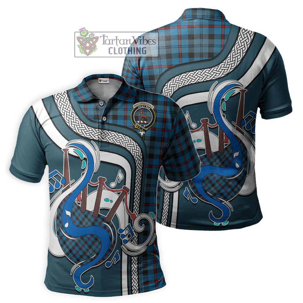 Tartan Vibes Clothing MacCorquodale Tartan Polo Shirt with Epic Bagpipe Style