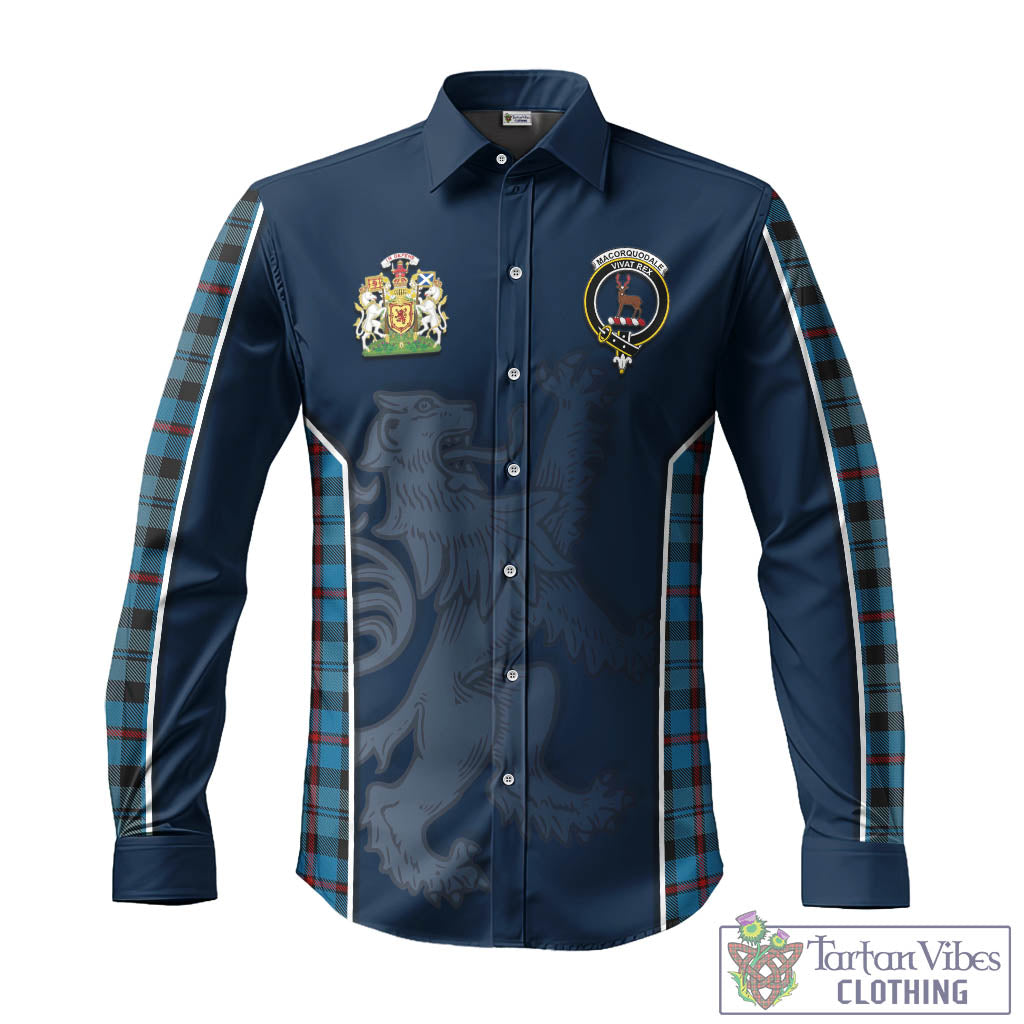 Tartan Vibes Clothing MacCorquodale Tartan Long Sleeve Button Up Shirt with Family Crest and Lion Rampant Vibes Sport Style