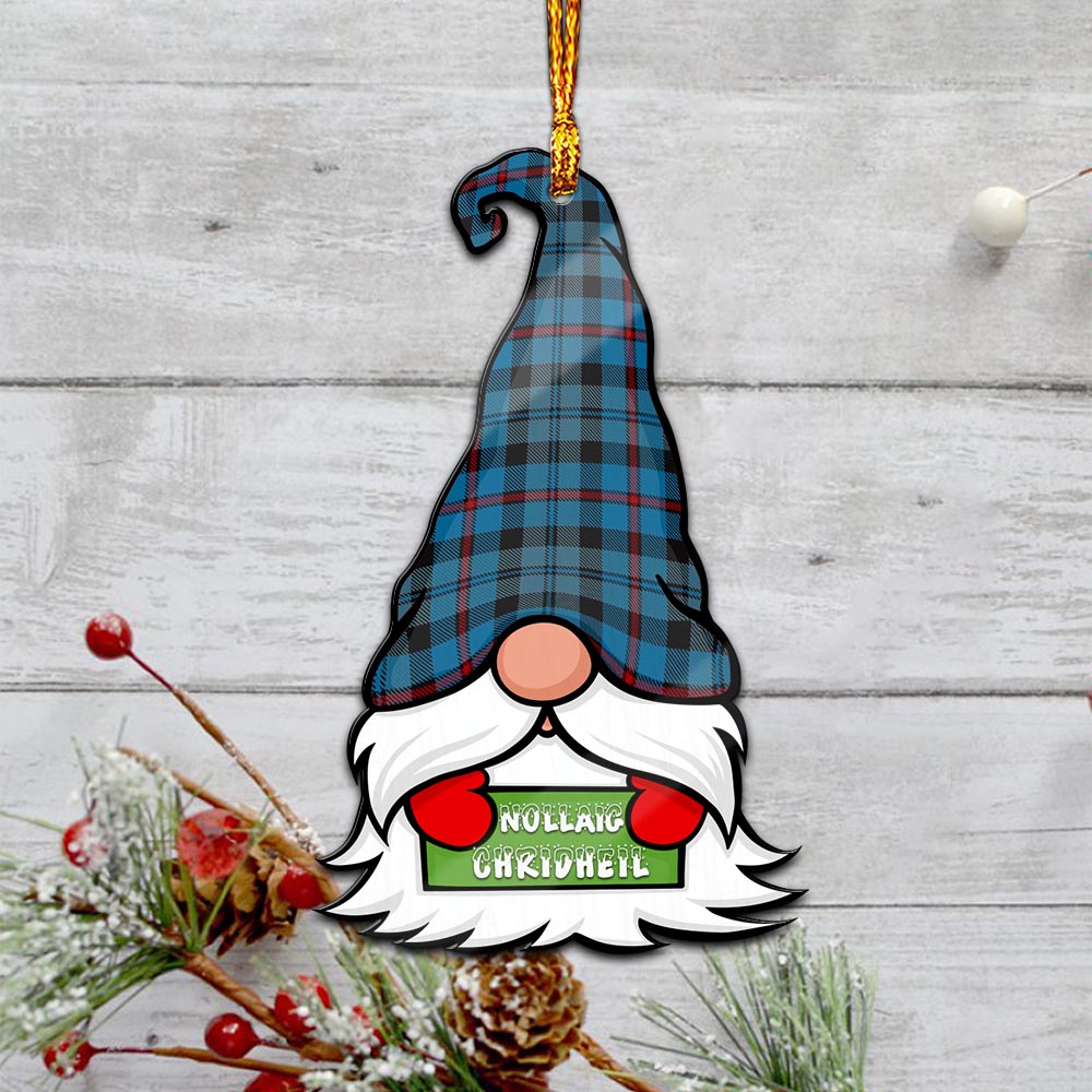 MacCorquodale (McCorquodale) Gnome Christmas Ornament with His Tartan Christmas Hat - Tartan Vibes Clothing