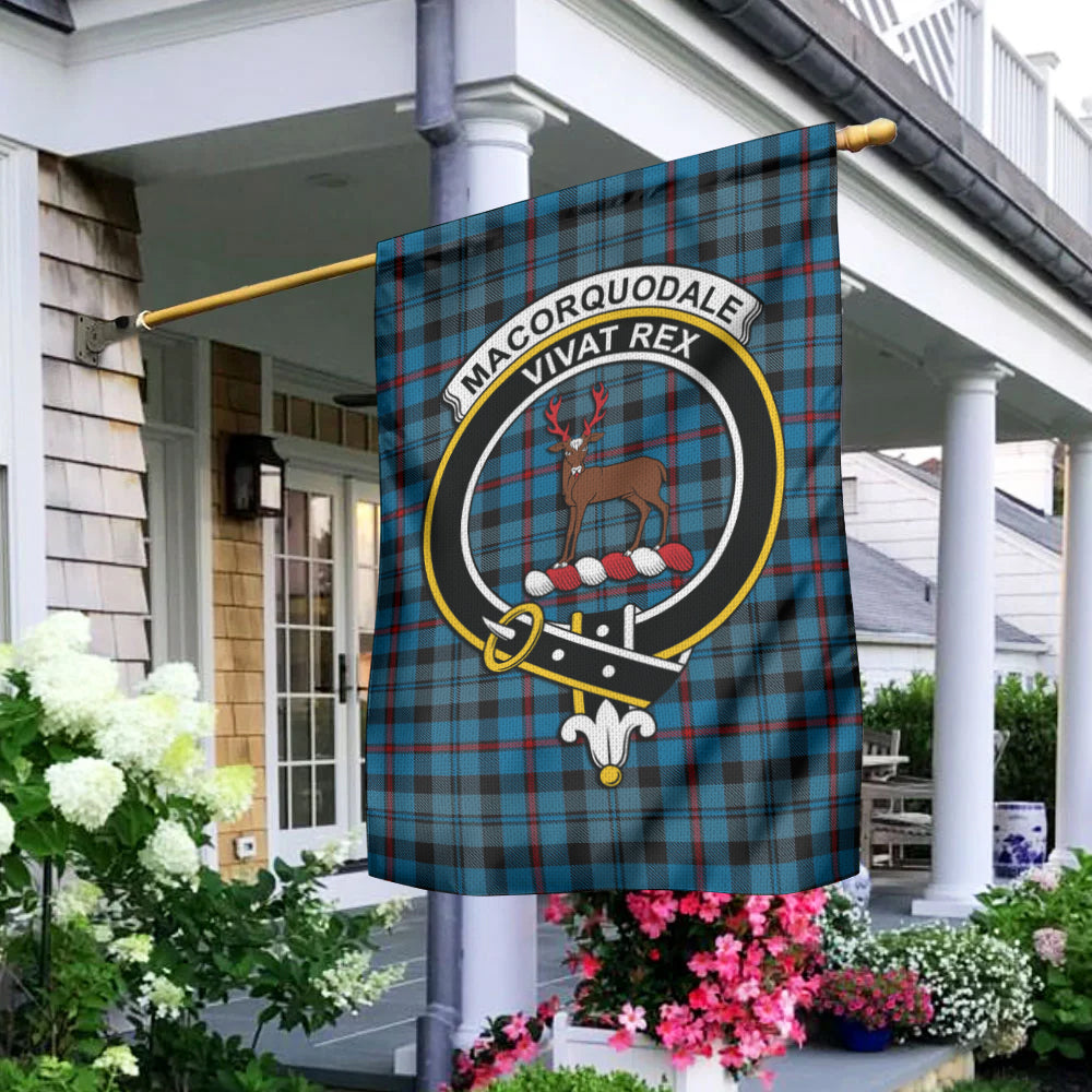 MacCorquodale (McCorquodale) Tartan Flag with Family Crest - Tartan Vibes Clothing