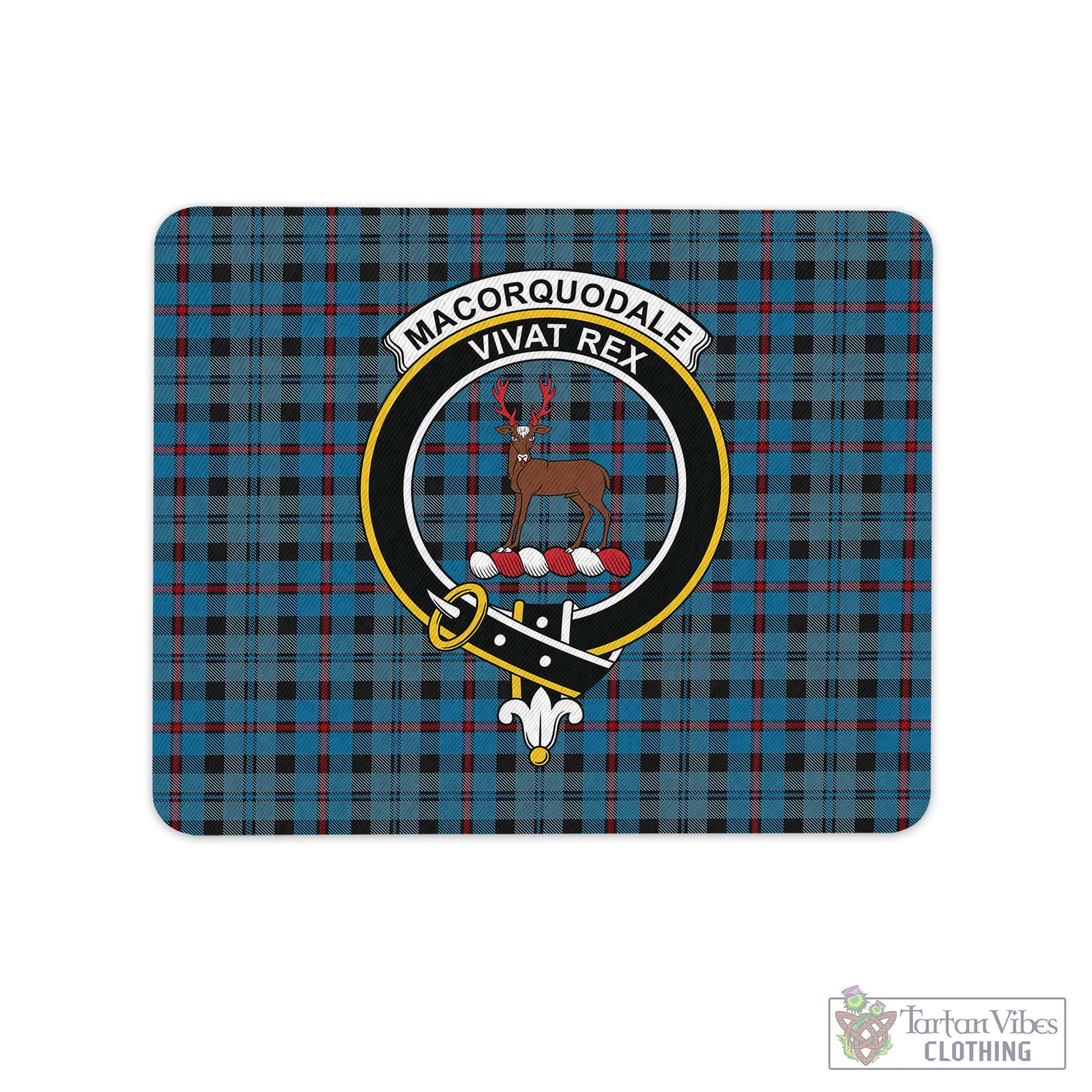 Tartan Vibes Clothing MacCorquodale Tartan Mouse Pad with Family Crest