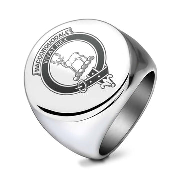 MacCorquodale (McCorquodale) Clan Crest Engraved Ring