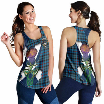 MacCorquodale (McCorquodale) Tartan Family Crest Women's Racerback Tanks Scottish Thistle Celtic Inspired 4XL - Tartan Vibes Clothing