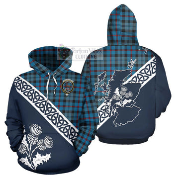 MacCorquodale (McCorquodale) Tartan Hoodie Featuring Thistle and Scotland Map