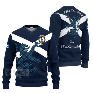 MacCorquodale (McCorquodale) Tartan Lion Rampant Ugly Sweater Proudly Display Your Heritage with Alba Gu Brath and Clan Name