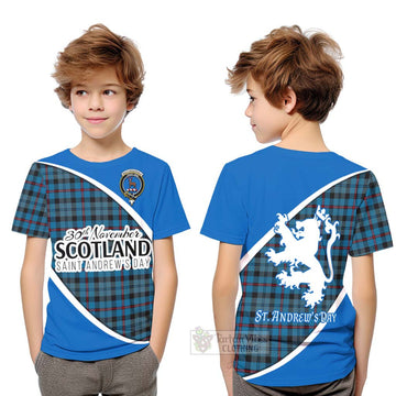 MacCorquodale (McCorquodale) Family Crest Tartan Kid T-Shirt Celebrate Saint Andrew's Day in Style