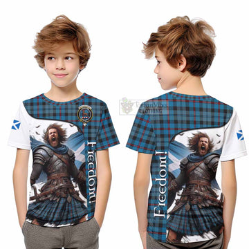 MacCorquodale (McCorquodale) Crest Tartan Kid T-Shirt Inspired by the Freedom of Scottish Warrior