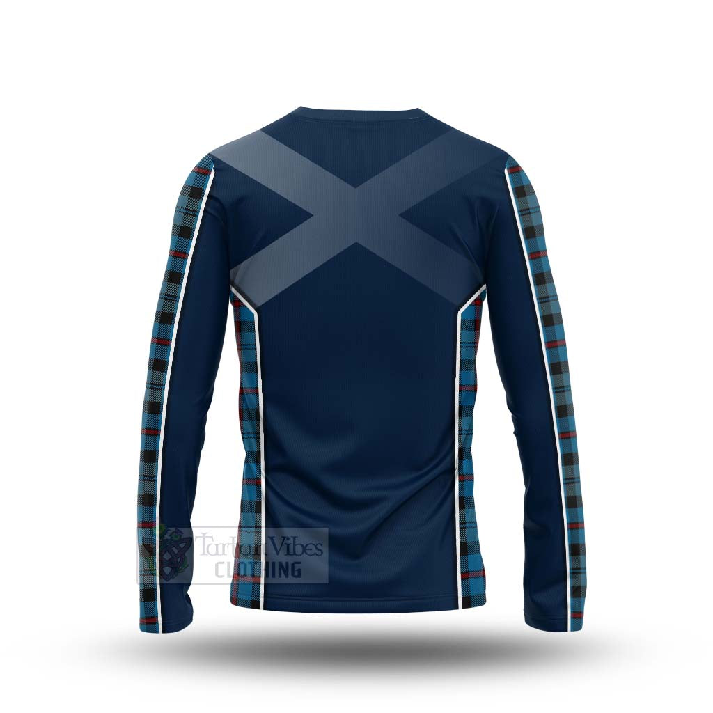 Tartan Vibes Clothing MacCorquodale (McCorquodale) Tartan Long Sleeve T-Shirt with Family Crest and Scottish Thistle Vibes Sport Style