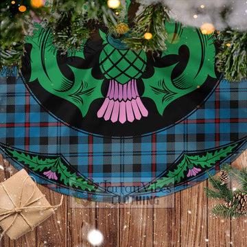 MacCorquodale (McCorquodale) Tartan Christmas Tree Skirt Scottish Thistle Style