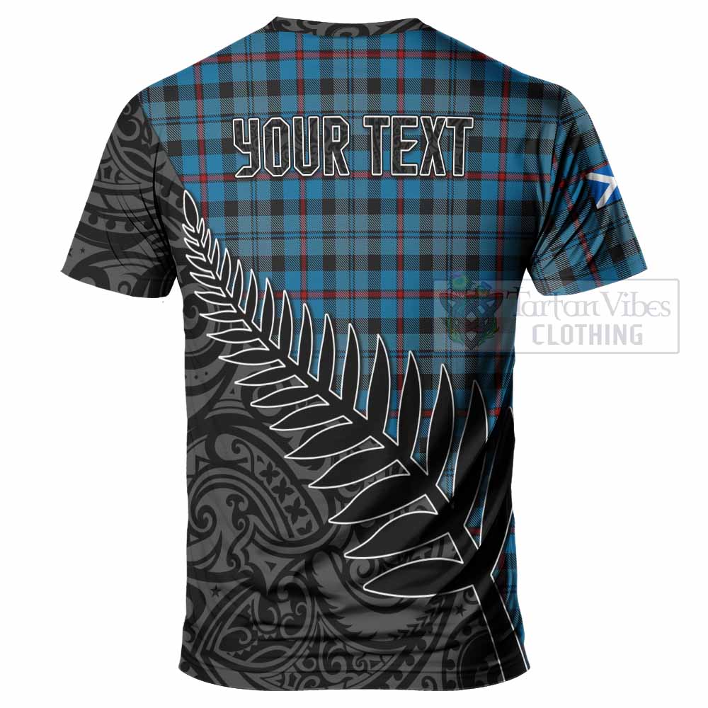 Tartan Vibes Clothing MacCorquodale (McCorquodale) Crest Tartan T-Shirt with New Zealand Silver Fern Half Style