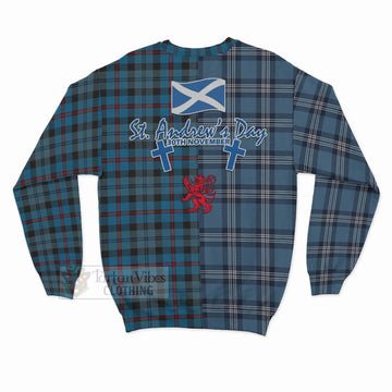 MacCorquodale (McCorquodale) Tartan Sweatshirt Happy St. Andrew's Day Half Tartan Style