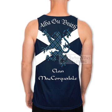 MacCorquodale (McCorquodale) Tartan Lion Rampant Men's Tank Top  Proudly Display Your Heritage with Alba Gu Brath and Clan Name