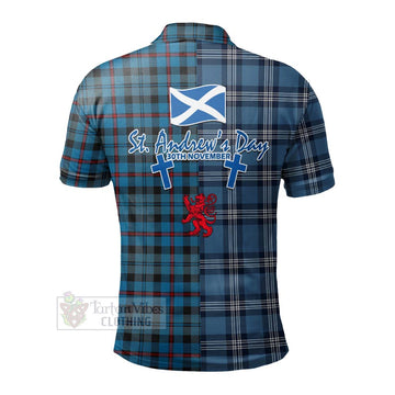 MacCorquodale (McCorquodale) Tartan Polo Shirt Happy St. Andrew's Day Half Tartan Style