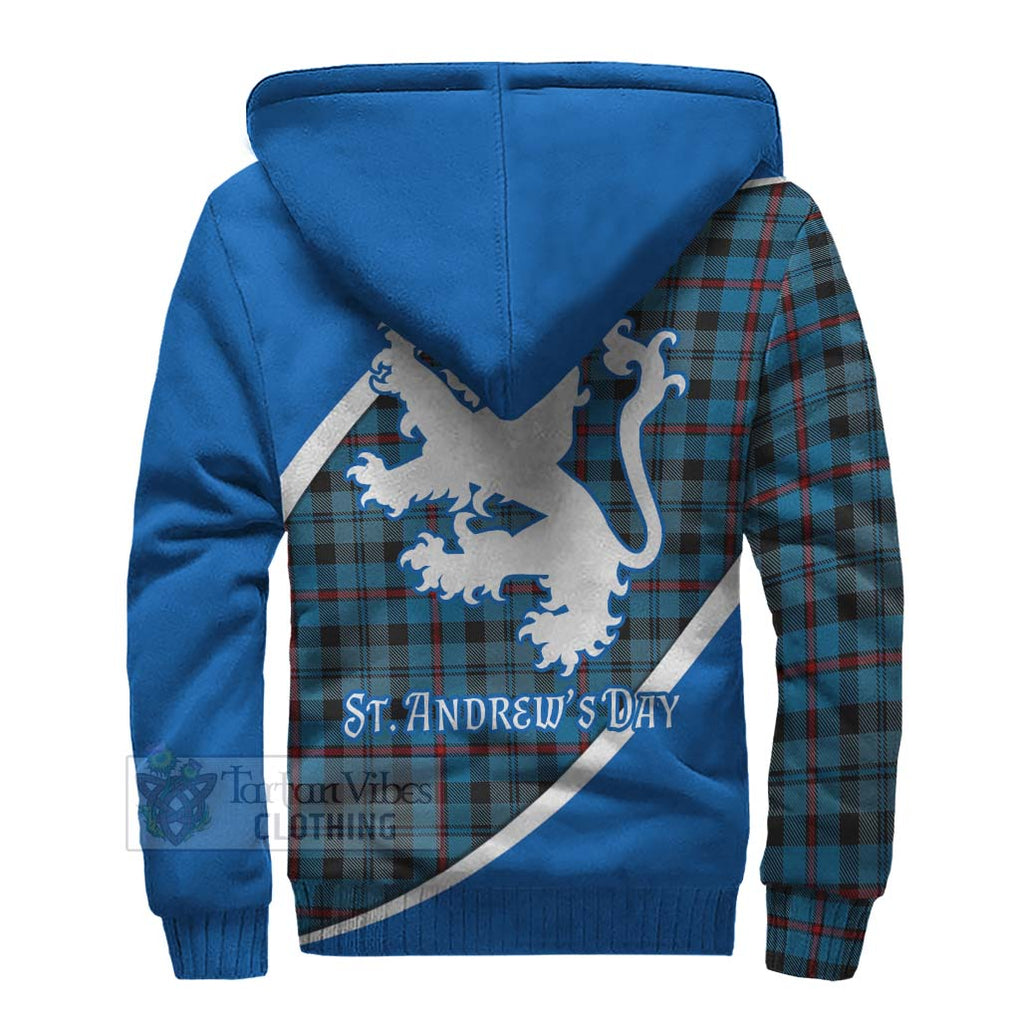 Tartan Vibes Clothing MacCorquodale (McCorquodale) Family Crest Tartan Sherpa Hoodie Celebrate Saint Andrew's Day in Style