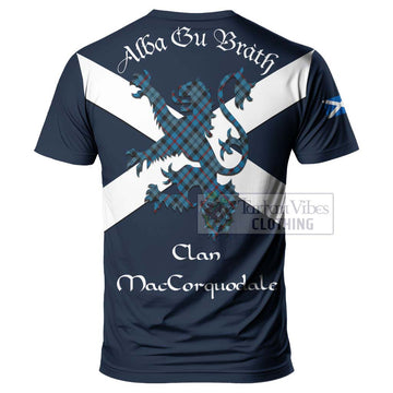 MacCorquodale (McCorquodale) Tartan Lion Rampant T-Shirt Proudly Display Your Heritage with Alba Gu Brath and Clan Name