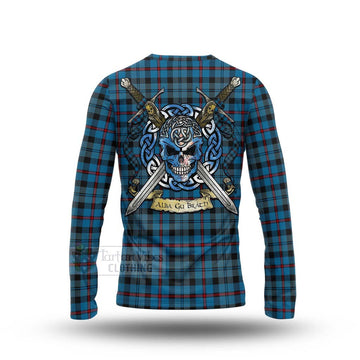 MacCorquodale (McCorquodale) Tartan Long Sleeve T-Shirt with Family Crest Celtic Skull Style