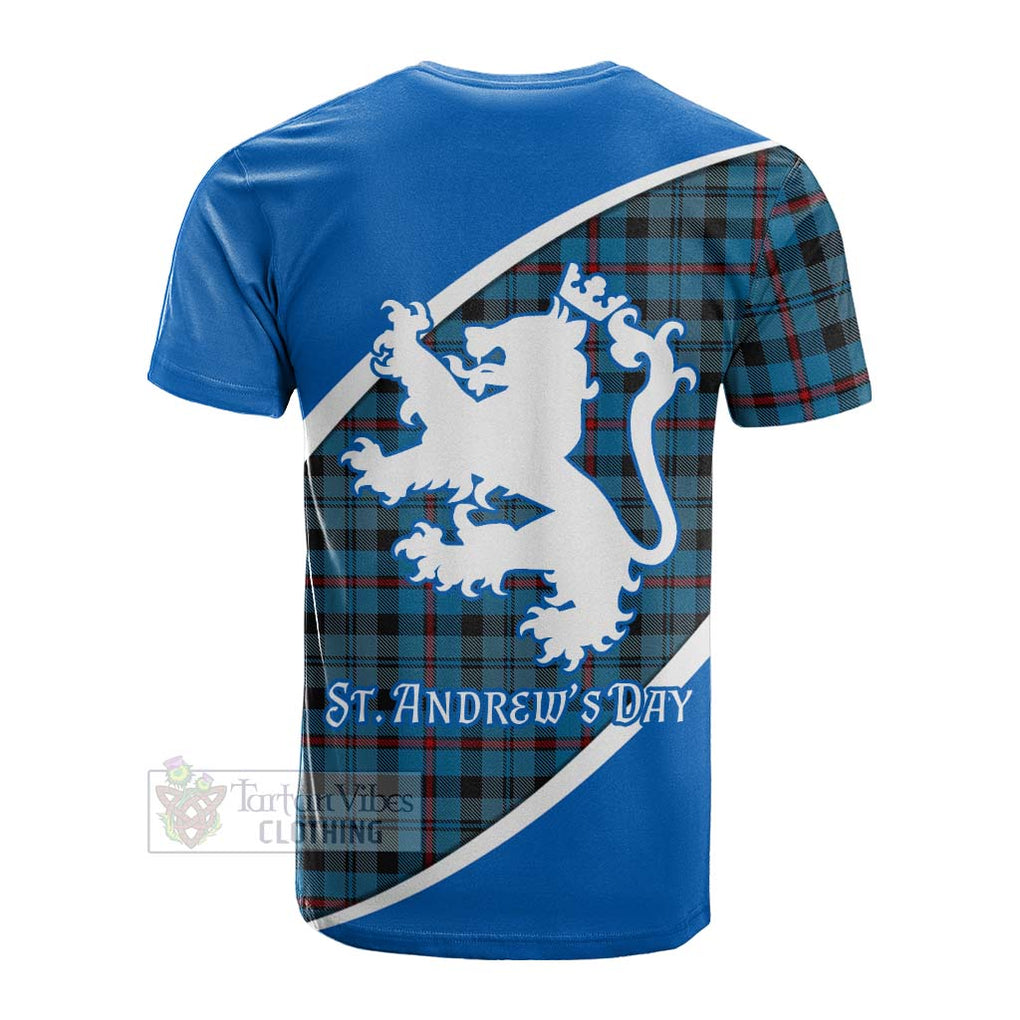 Tartan Vibes Clothing MacCorquodale (McCorquodale) Family Crest Tartan Cotton T-shirt Celebrate Saint Andrew's Day in Style