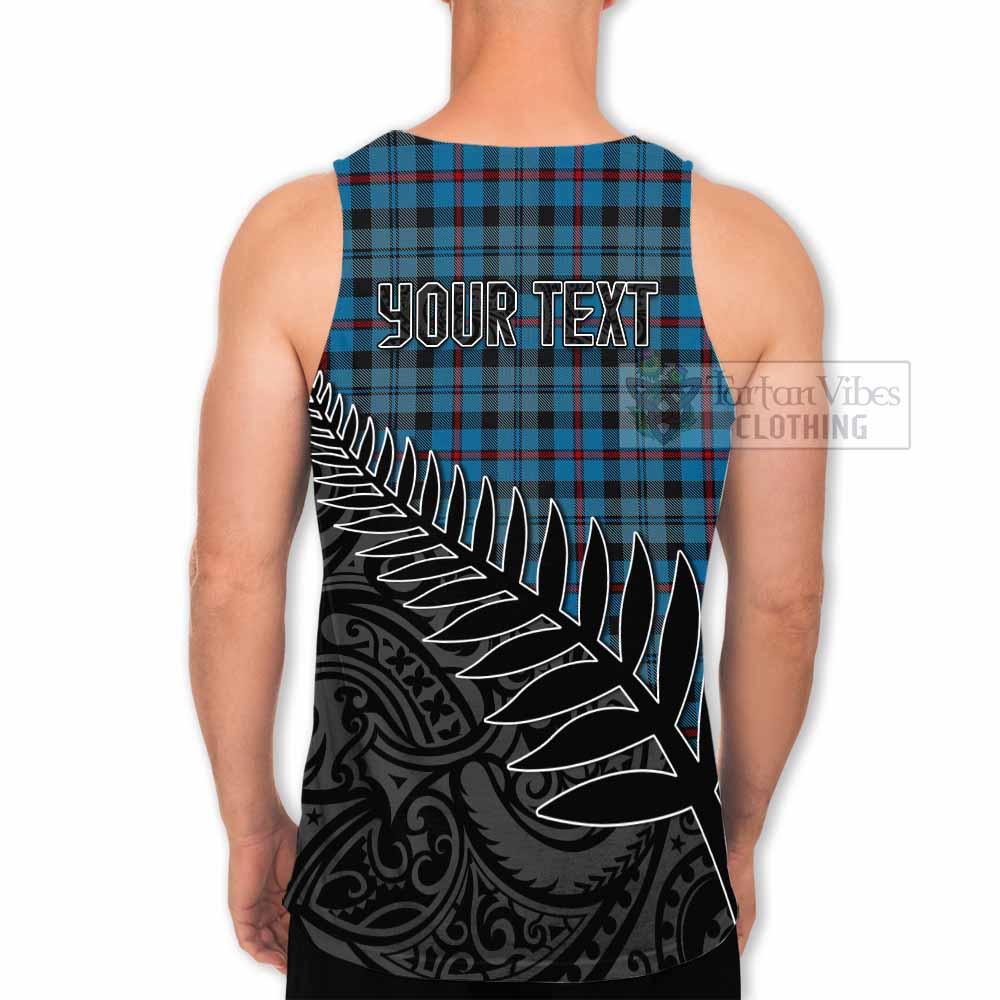 Tartan Vibes Clothing MacCorquodale (McCorquodale) Crest Tartan Men's Tank Top with New Zealand Silver Fern Half Style