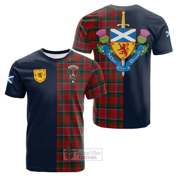 MacCracken (McCracken) Tartan Cotton T-shirt Alba with Scottish Lion Royal Arm Half Style Kid's Shirt - Tartan Vibes Clothing