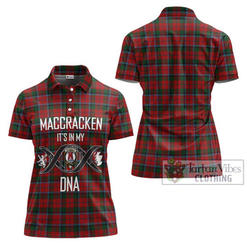 MacCracken (McCracken) Tartan Women's Polo Shirt with Family Crest DNA In Me Style - Tartan Vibes Clothing
