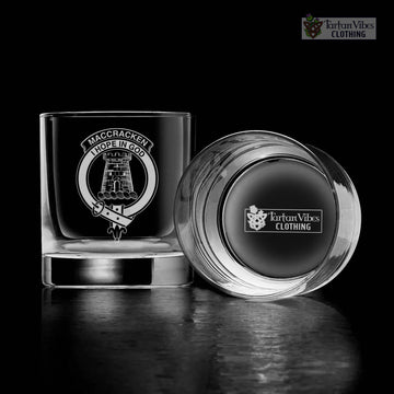 MacCracken (McCracken) Clan Crest Engraved Whiskey Glass - 2D-tartanvibesclothing