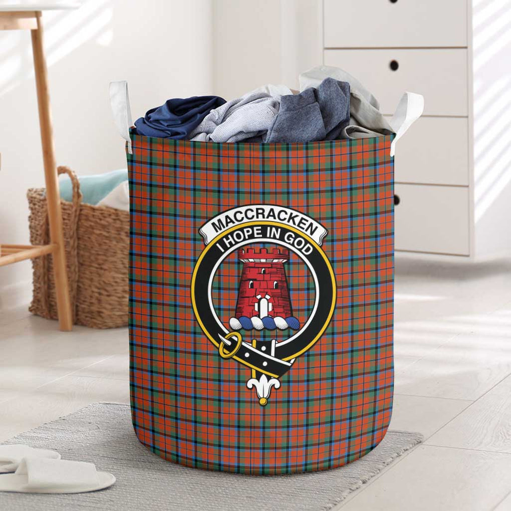 MacCracken Ancient Tartan Laundry Basket with Family Crest One Size - Tartanvibesclothing Shop