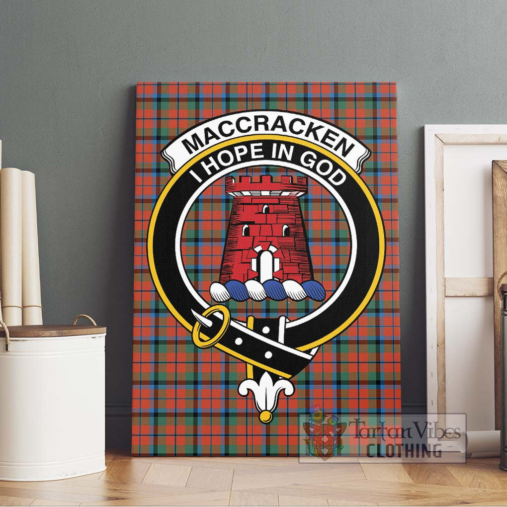 MacCracken Ancient Tartan Canvas Print Wall Art with Family Crest Without Frame - Tartan Vibes Clothing