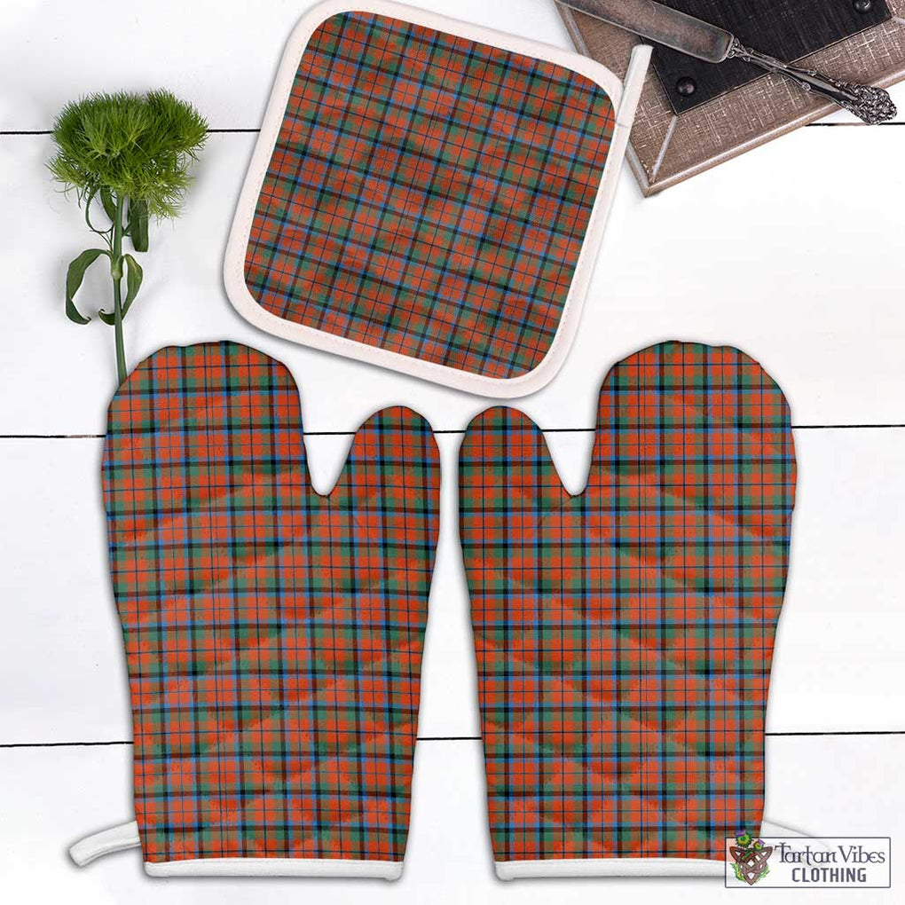 MacCracken Ancient Tartan Combo Oven Mitt & Pot-Holder White - Tartan Vibes Clothing