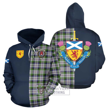 MacCracken Dress Tartan Hoodie with Scottish Lion Royal Arm Half Style