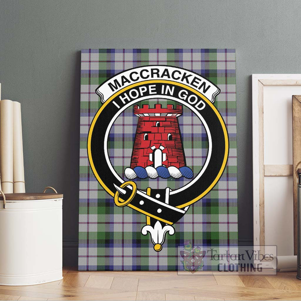 MacCracken Dress Tartan Canvas Print Wall Art with Family Crest Without Frame - Tartan Vibes Clothing