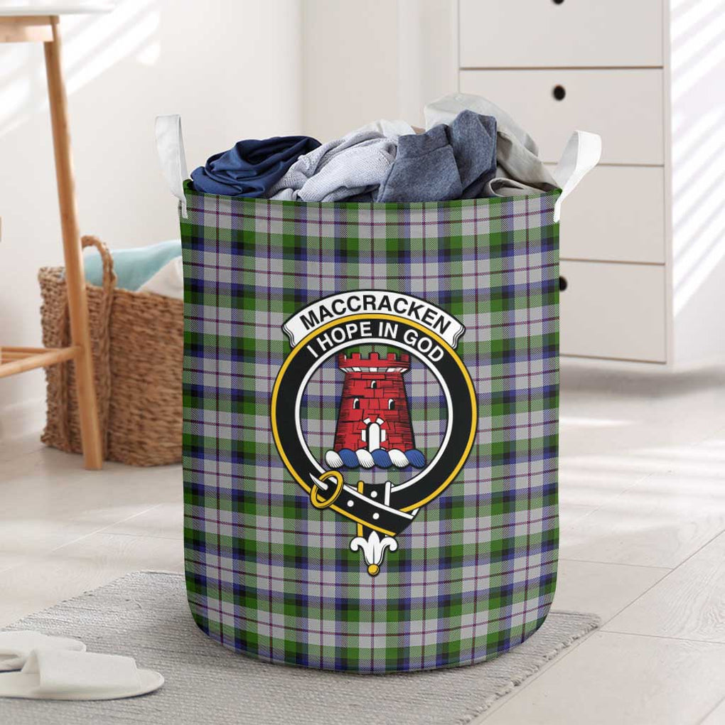 MacCracken Dress Tartan Laundry Basket with Family Crest One Size - Tartanvibesclothing Shop