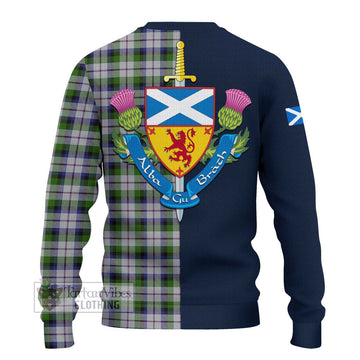 MacCracken Dress Tartan Ugly Sweater Alba with Scottish Lion Royal Arm Half Style - Tartan Vibes Clothing