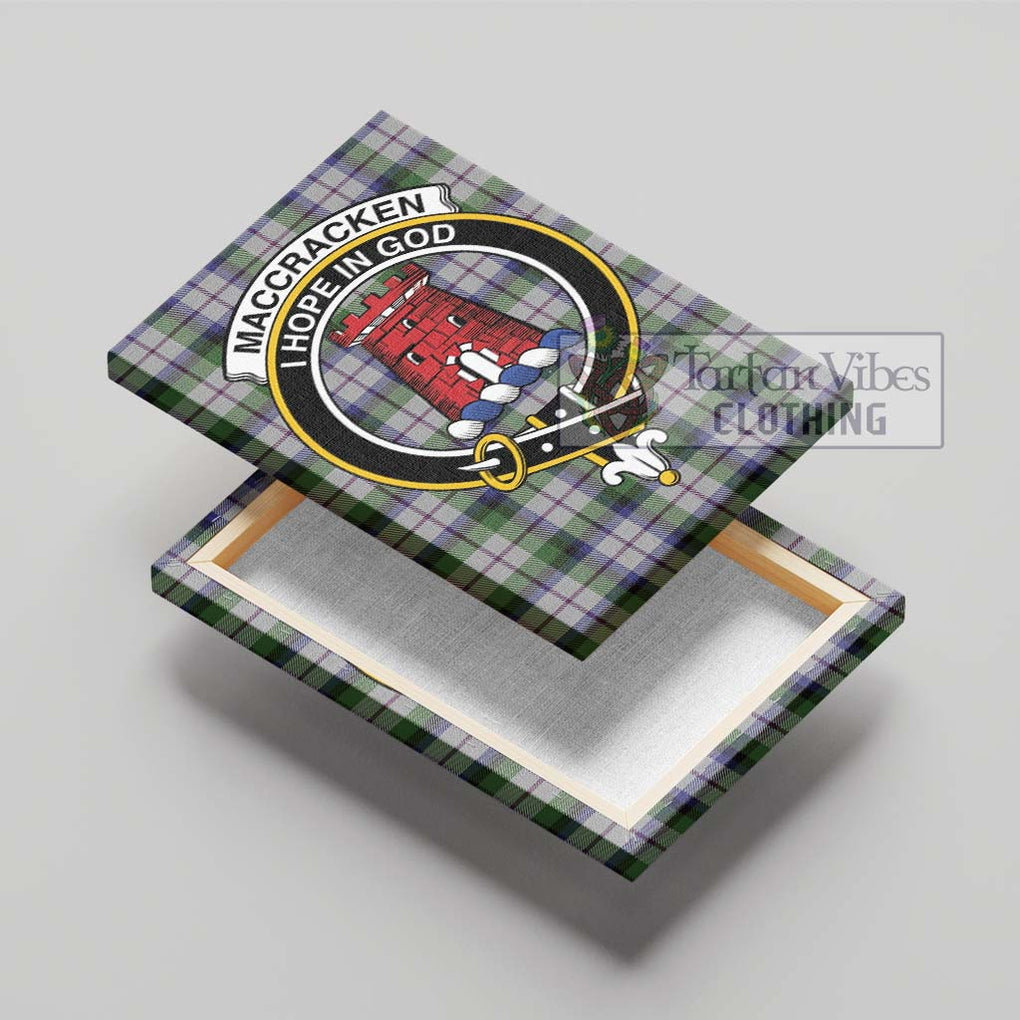 MacCracken Dress Tartan Canvas Print Wall Art with Family Crest - Tartan Vibes Clothing