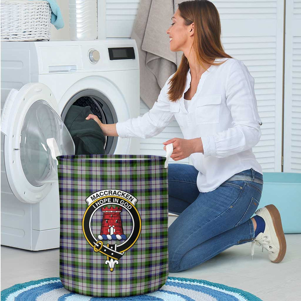 MacCracken Dress Tartan Laundry Basket with Family Crest - Tartanvibesclothing Shop