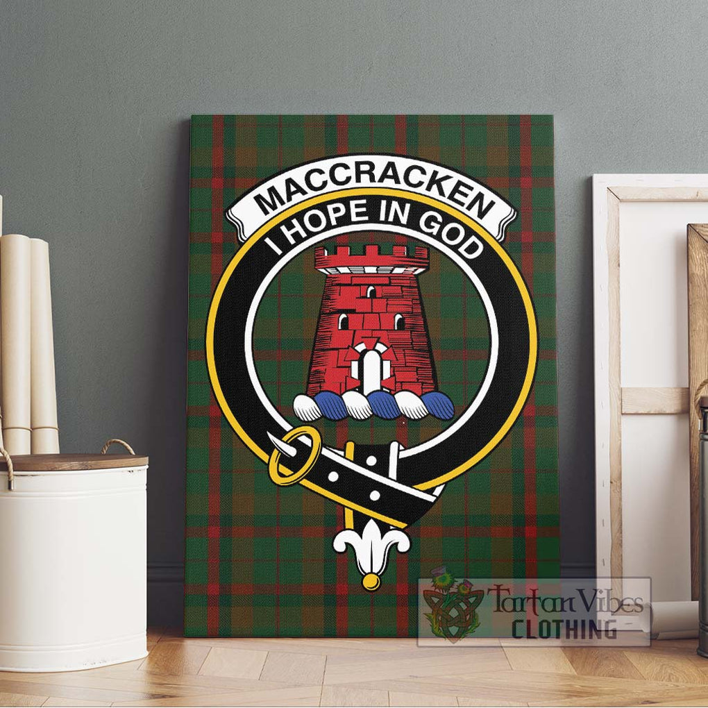 MacCracken Hunting Tartan Canvas Print Wall Art with Family Crest Without Frame - Tartan Vibes Clothing