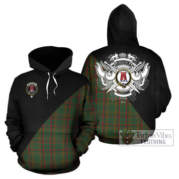 MacCracken Hunting Tartan Hoodie with Family Crest and Military Logo Style